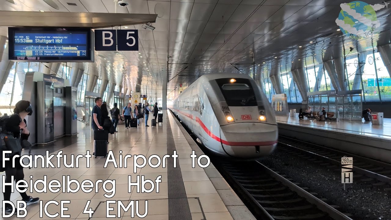 Frankfurt Airport to Heidelberg Hbf Train Journey | DB ICE 4 Class 412