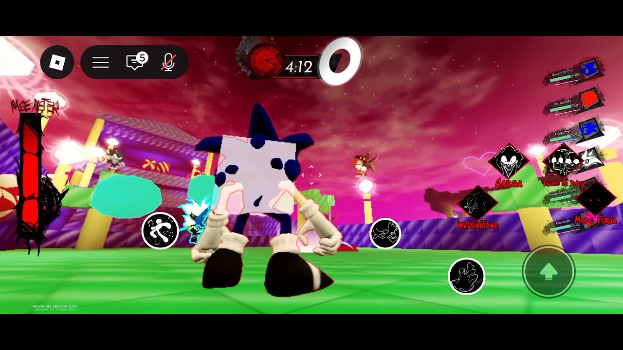 Yo siendo el Sonic Exe (es muy difícil de usar) Y además mate algunos sobrevivientes (Sonic Out)