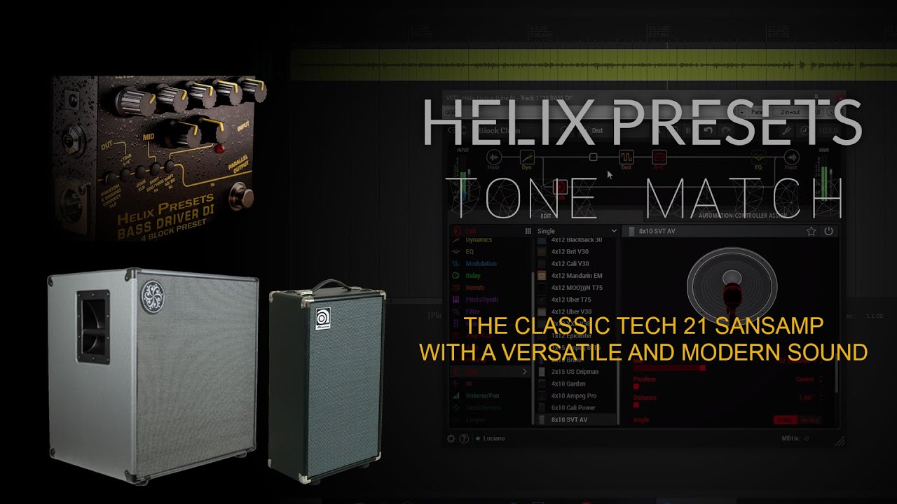 Line 6 Helix Presets: Tech 21 SansAmp Bass Driver Preset metal tone HX Stomp