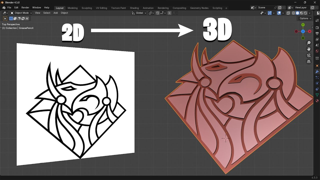 Blender &mdash; Превращаем 2D-изображение в 3D-модель &mdash; Краткое руководство