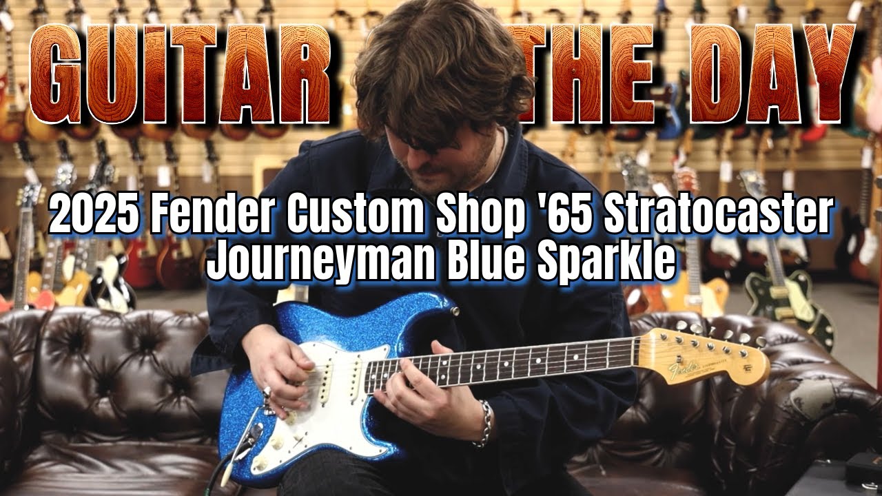 Fender Custom Shop '65 Stratocaster Journeyman Blue Sparkle 2025 года | Гитара дня