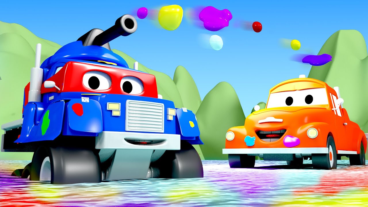 Supernáklaďák Karel ve Městě Aut 🚚 ⍟ Tank Karel - Dětské animáky