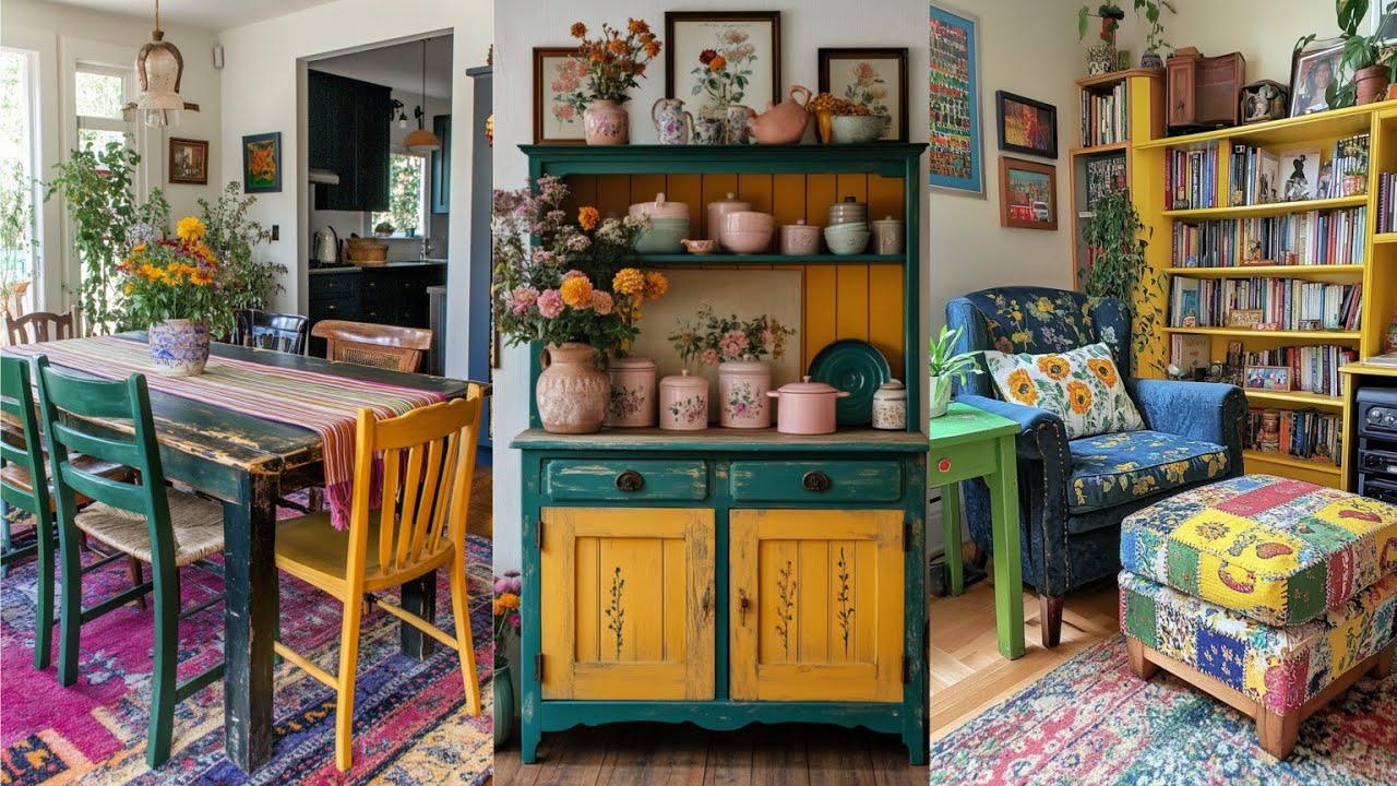 🦋 FARMHOUSE CHIC Revival: Upcycling Old Furniture with Bold Paint & Personality (Thrift Flip!)