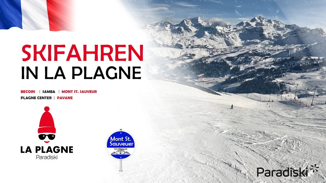 La Plagne (Paradiski) - Piste Mont St. Sauveur (blau) - Plagne Centre