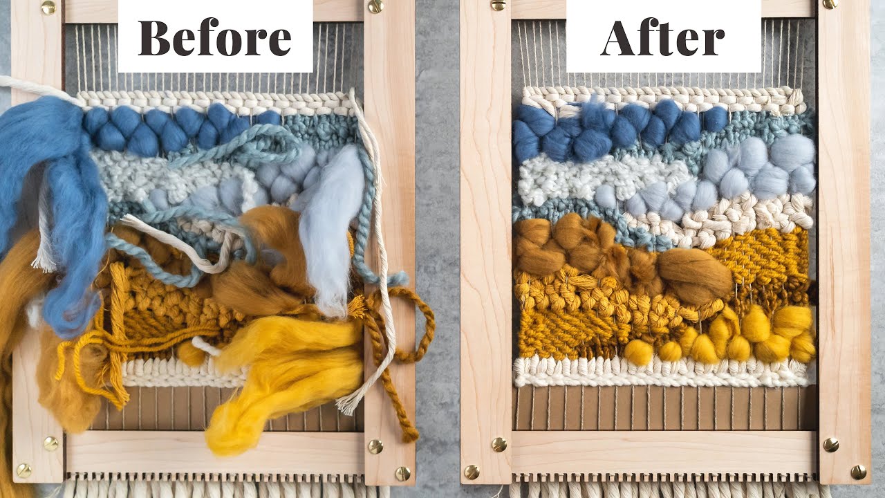 How to Tuck in Chunky Ends (frame loom weaving)