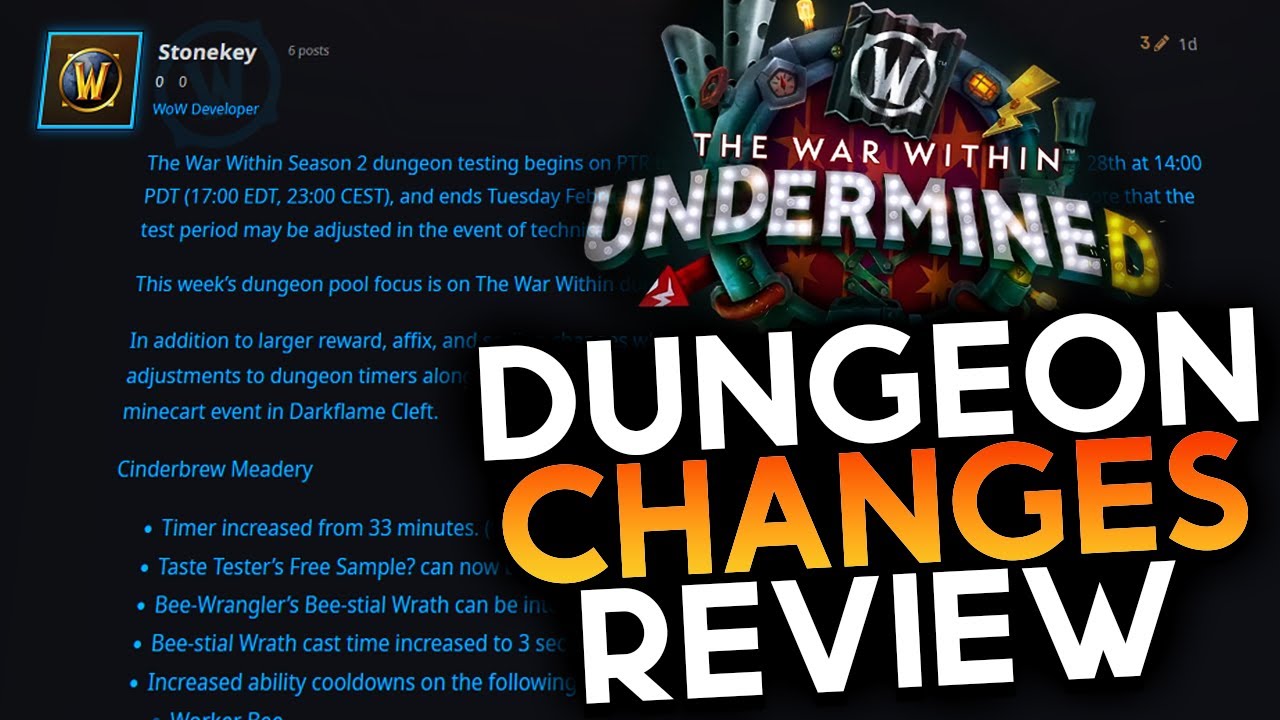 Reviewing the Recent Dungeon Updates in 11.1!