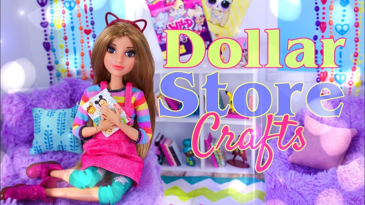 DIY - How to Make: Dollar Store Doll Crafts | Doll Bed | Doll Rug | Doll Fuzzy Chair & More