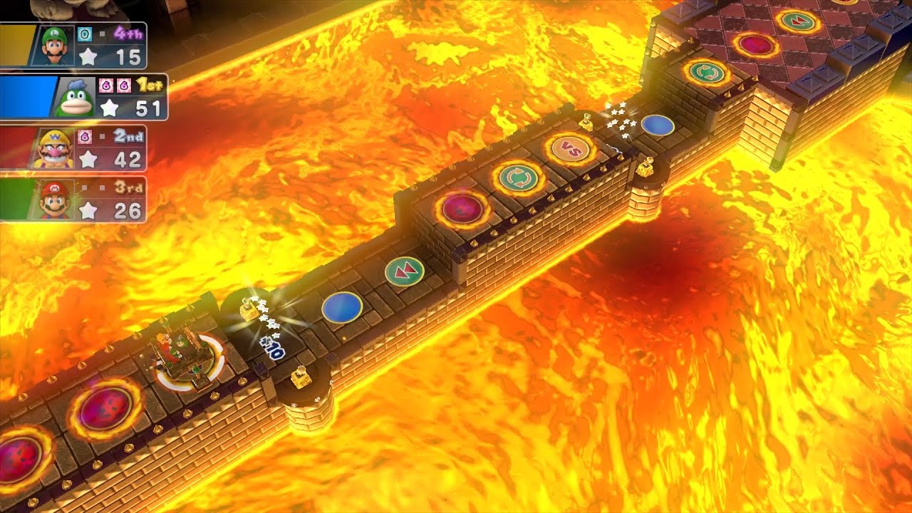 Mario Party 10 Mario Party #605 Spike vs Wario vs Mario vs Luigi Chaos Castle Master Difficulty
