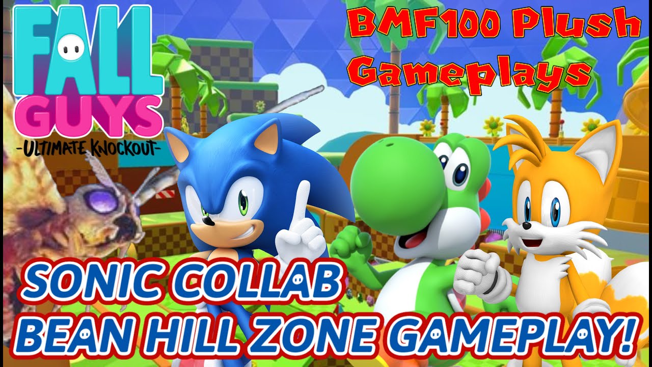 BMF100 Plush Gameplays: Bean Hill Zone Sonic Event Fall Guys Nintendo Switch Gameplay!