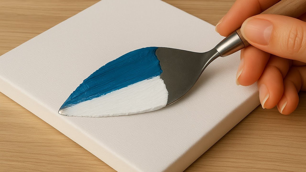 Texture art/How to Draw Beach With Acrylic Texture /How to paint Sea waves 