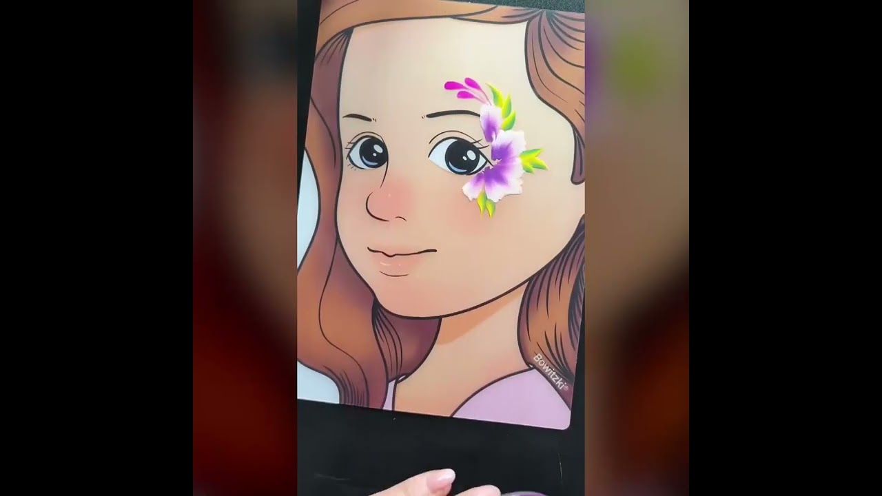 One Stroke Flower Face Painting Design Tutorial