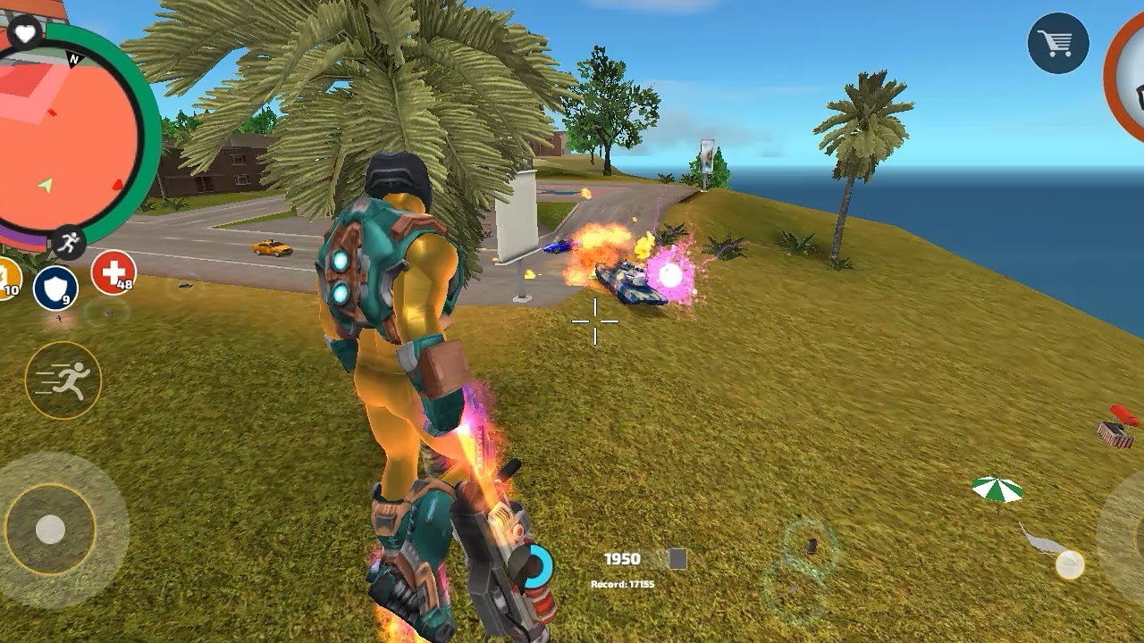 🚗💥 FIRE CAR vs POLICE — Chaos in Group Hero Game! #ropeherovicetown 