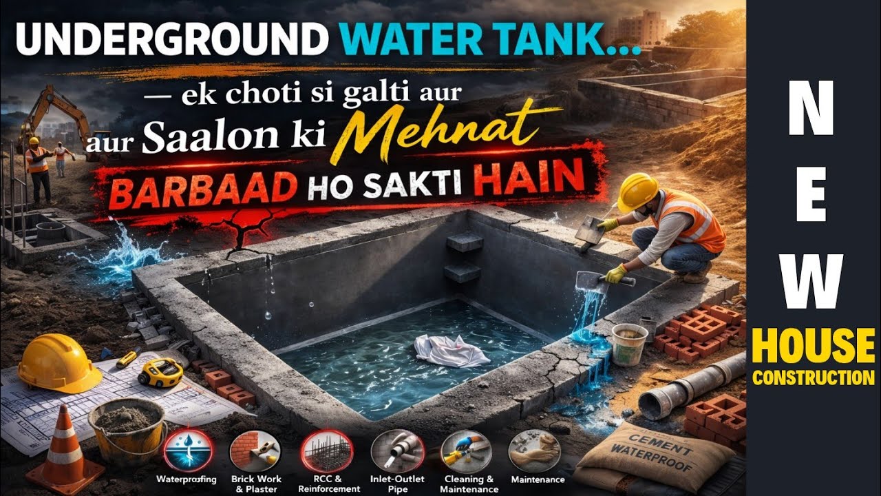 How To Construct Underground Water Tank | Underground Water Tank Construction | Brick Water Tank