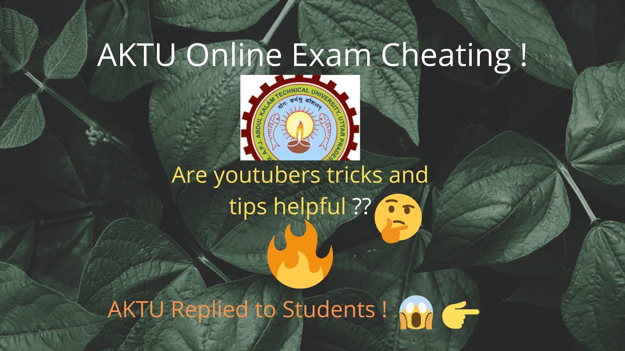 AKTU online Exam 🙏Is cheating possible ??🤔