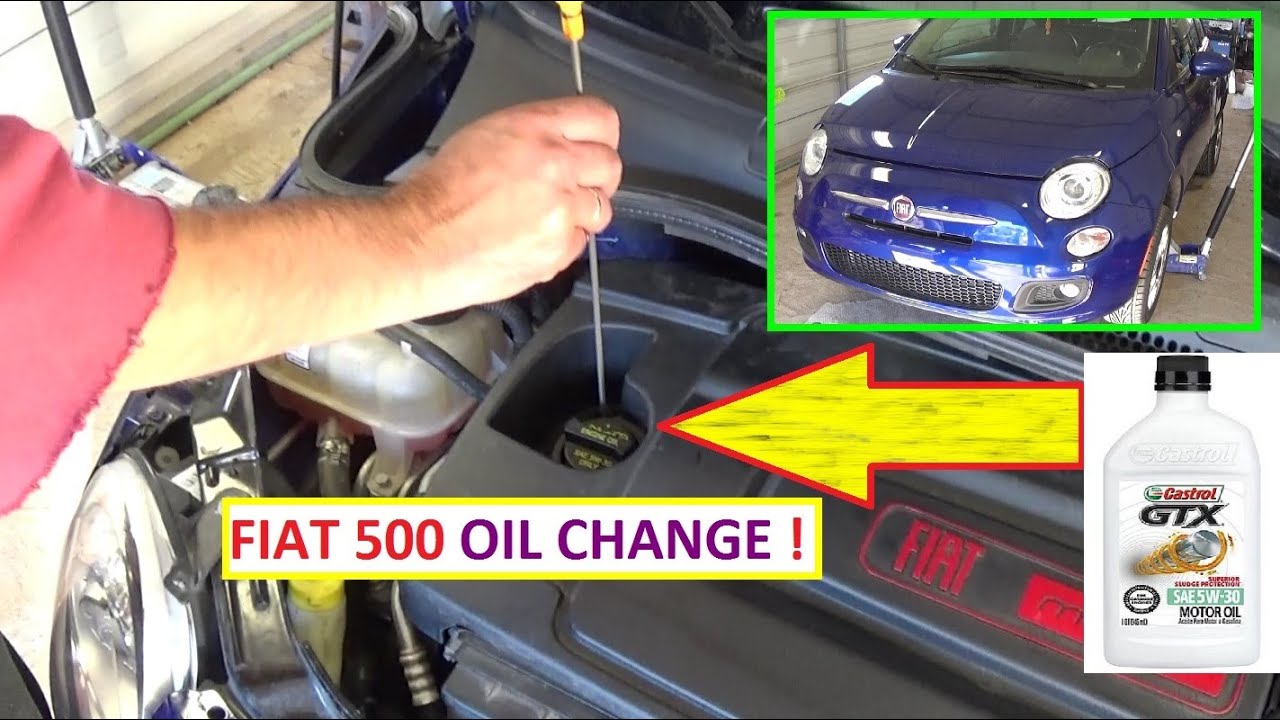 Oil Change on Fiat 500. How to Change the oil and Oil Filter on Fiat 500 2008 - 2016
