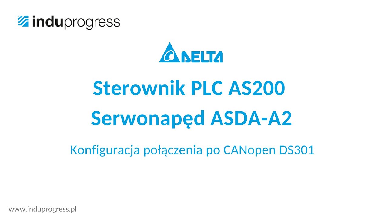 Połączenie po CanOpen DS301 PLC Delta AS200 z serwonapędem ASDA-A2