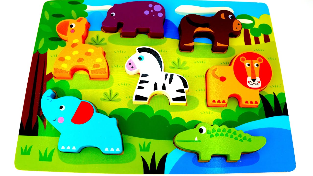 Animal Puzzle | Find The Missing Pieces Activity | Preschool Toddler Learning Video