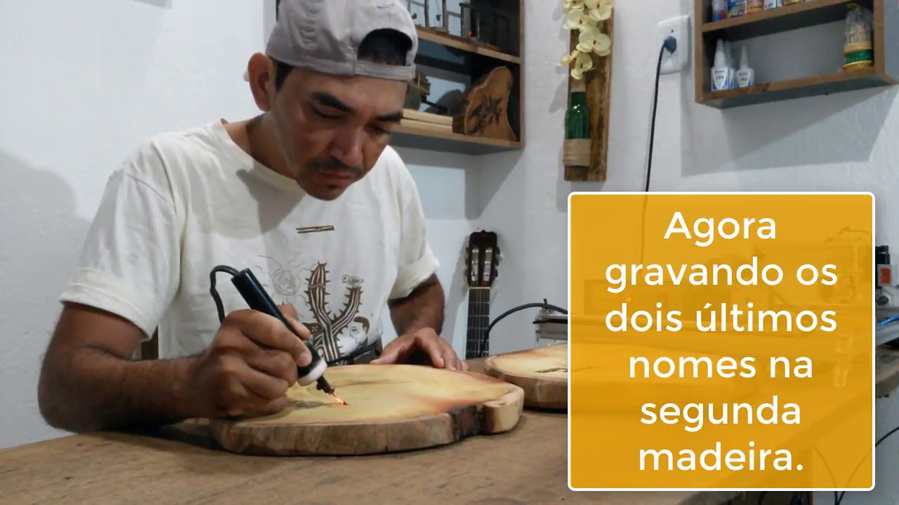 Pirografia na Madeira - Artesanato