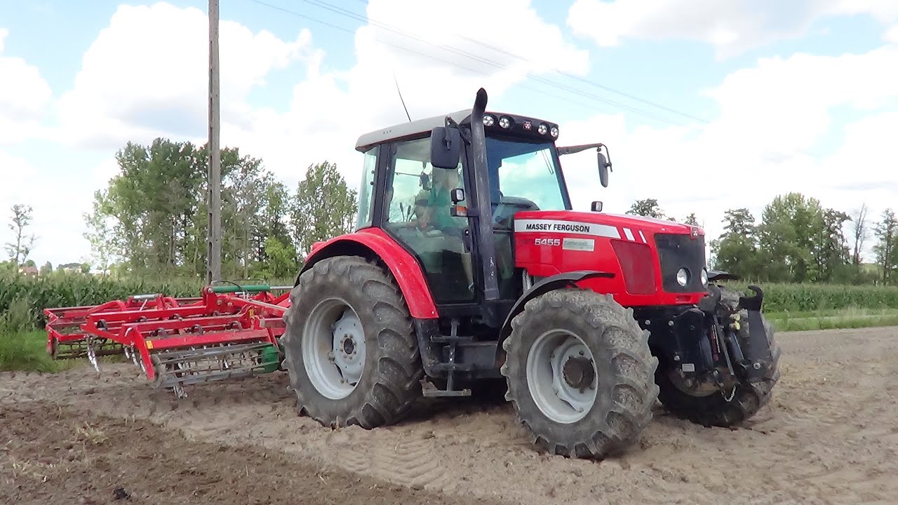 Uprawa z perspektywy kierowcy | Massey Ferguson 5455 Dyna-4 & AgroMasz AU 42