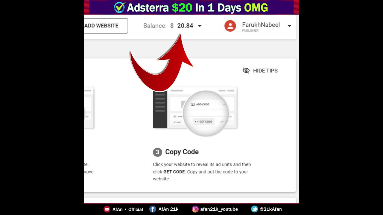 $20 Per Day Withdrawal Payment Proof New | Adsterra Earning Tricks #shortsvideo #shorts #shortsfeed