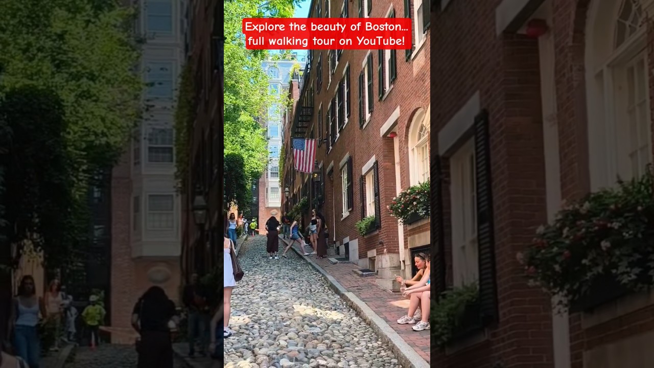 Beautiful Boston 4k walking tour of Acorn Street, Beacon Hill & Public Gardens #Boston #beaconhill