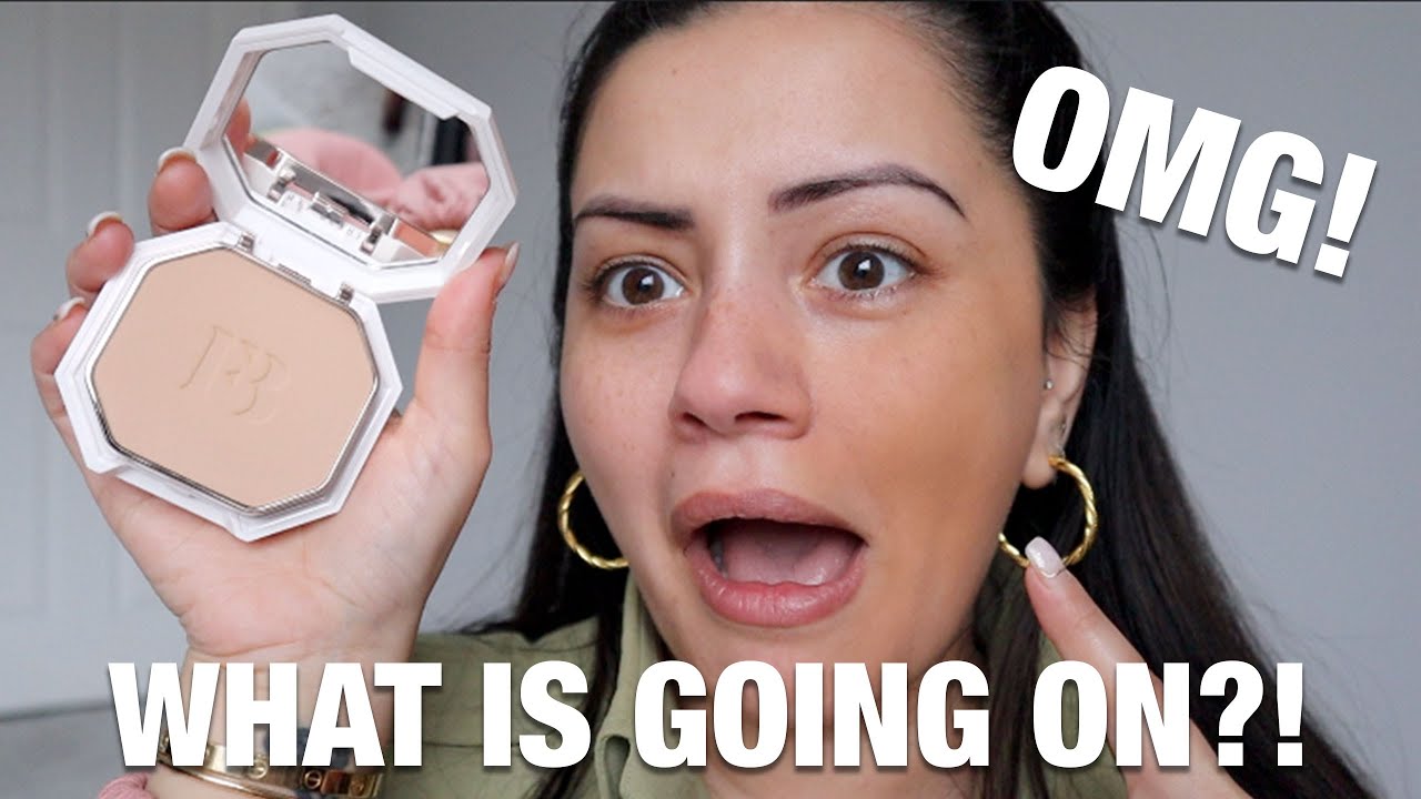 I'M SHOOK... TESTING THE NEW FENTY BEAUTY POWDER FOUNDATION | 10HR WEAR TEST | KAUSHAL BEAUTY