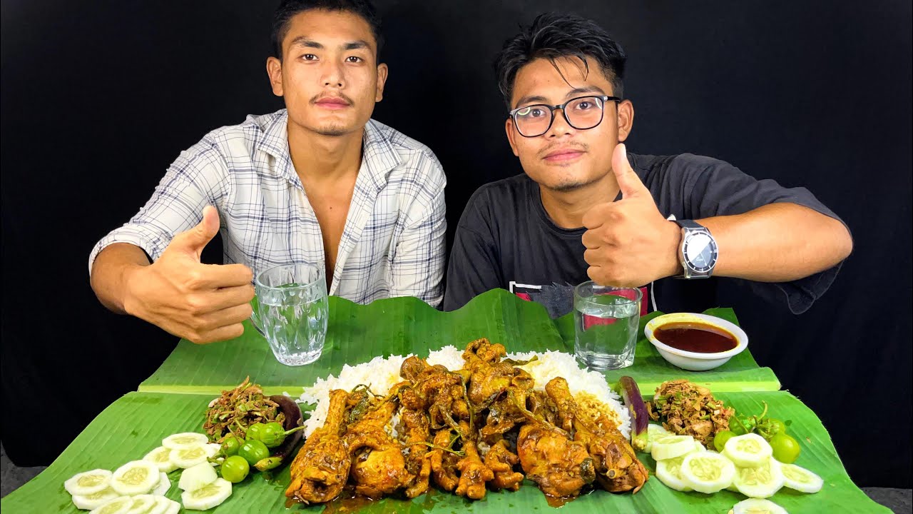 *CHICKEN LEG PIECES WITH SKIN ||YEN MAPHEI THONGBA  MANIPUR MUKBANG*
