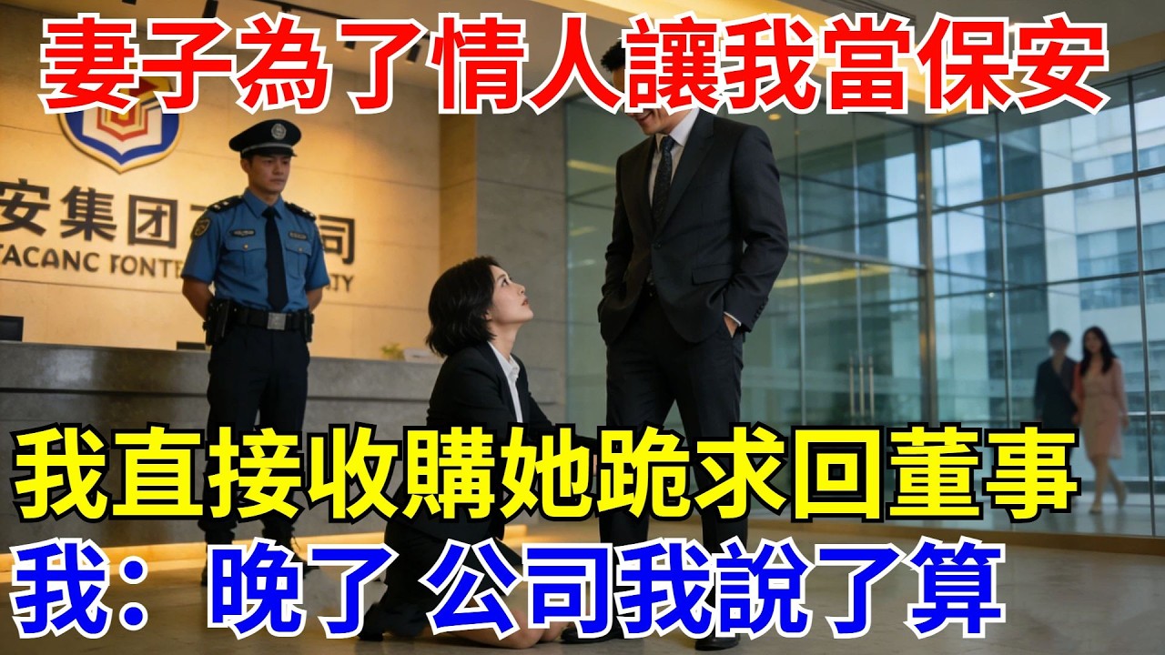爲給情人騰位置妻子將我貶去當保安，我反手收購集團，她跪求我回董事局，我冷笑道：“晚了，公司現在姓什麽我說了算。”【酒館情事會】#男頻小說#都市#故事#小說#爽文