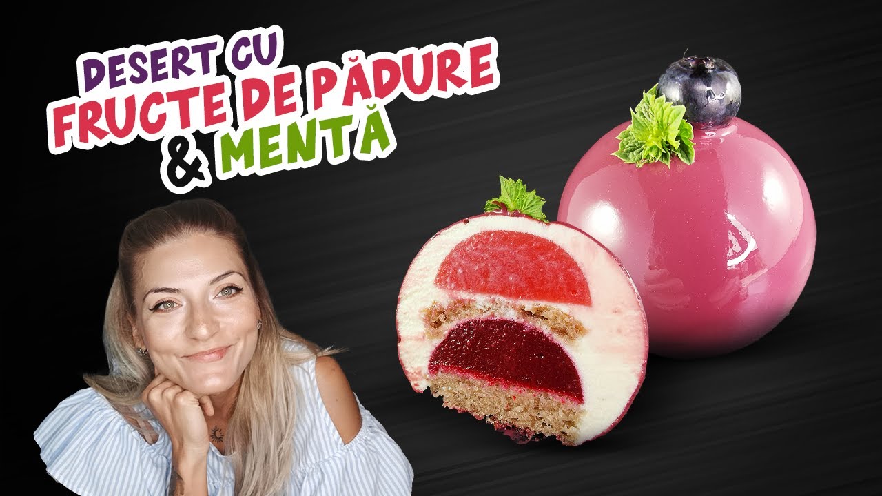 Desert cu Jeleu de fructe de pădure și Mousse de Mentă | Berry & Mint Entremet