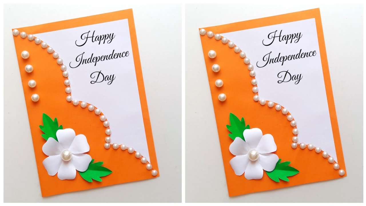 Beautiful Independence day greeting card • how to make easy independence day card