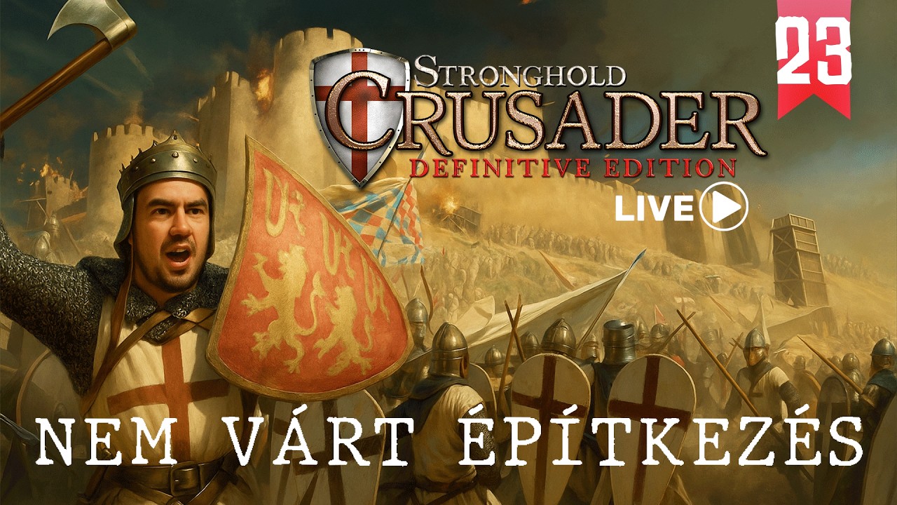 🏰 Nem várt építkezés 🏰 | #stronghold #crusader #live #stream #streamer #magyar #strategy