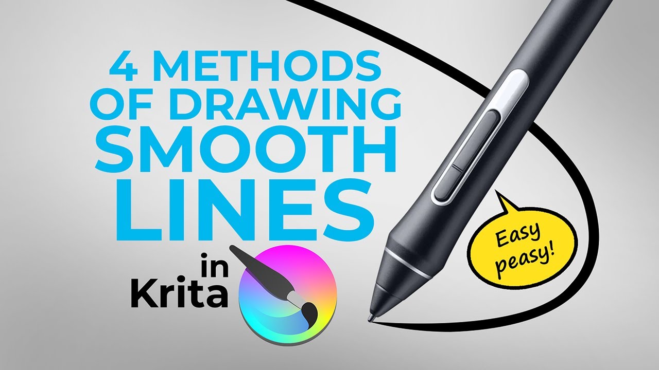 4 methods to draw smooth lines or curves in Krita