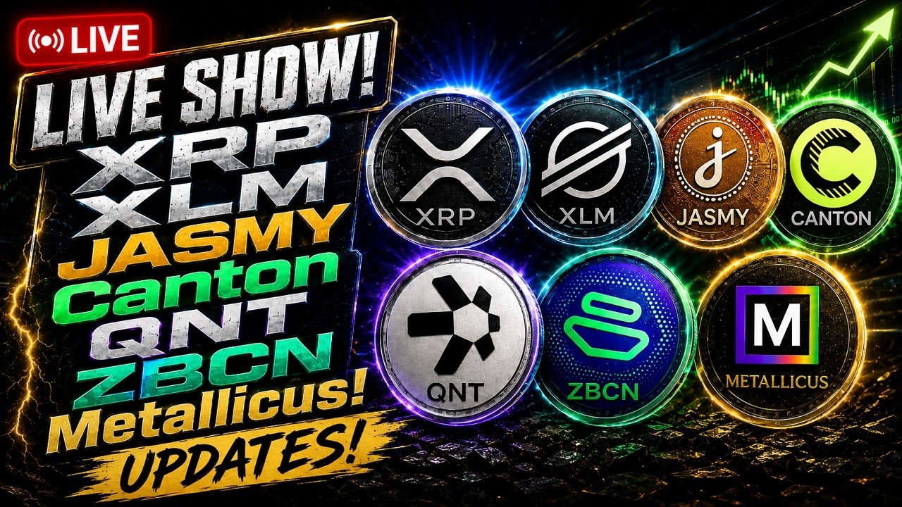 LIVE SHOW! XRP JASMY XLM Canton ZBCN Metallicus!
