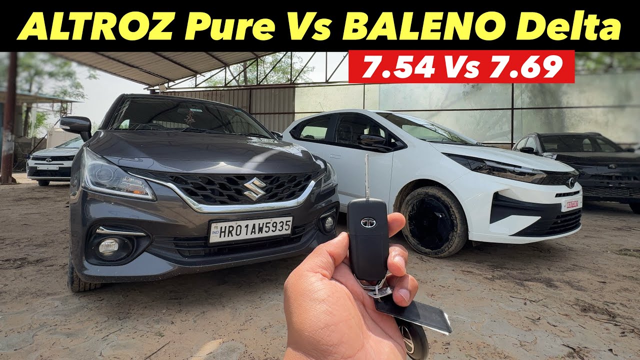 Tata Altroz Facelift Pure Vs Baleno Delta 2025: Detailed Comparison - Which One Best ?