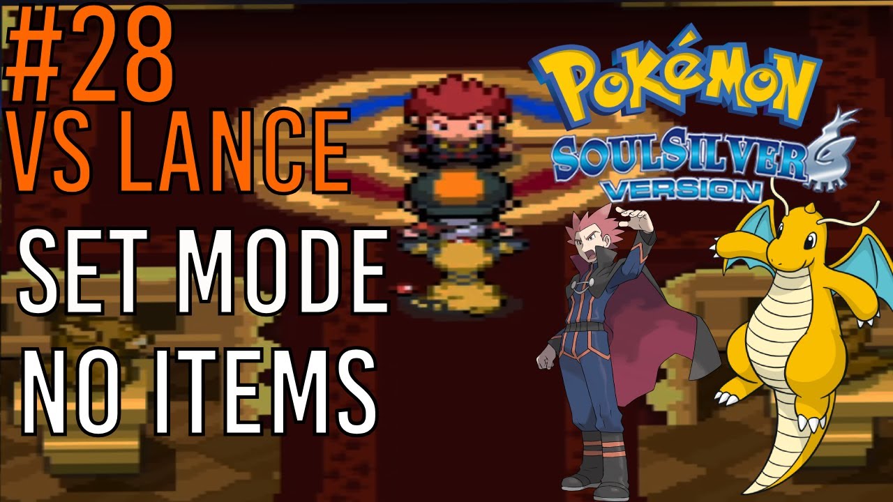 Pokémon SoulSilver Walkthrough – Vs Champion LANCE (SET MODE + NO ITEMS) | Part 28