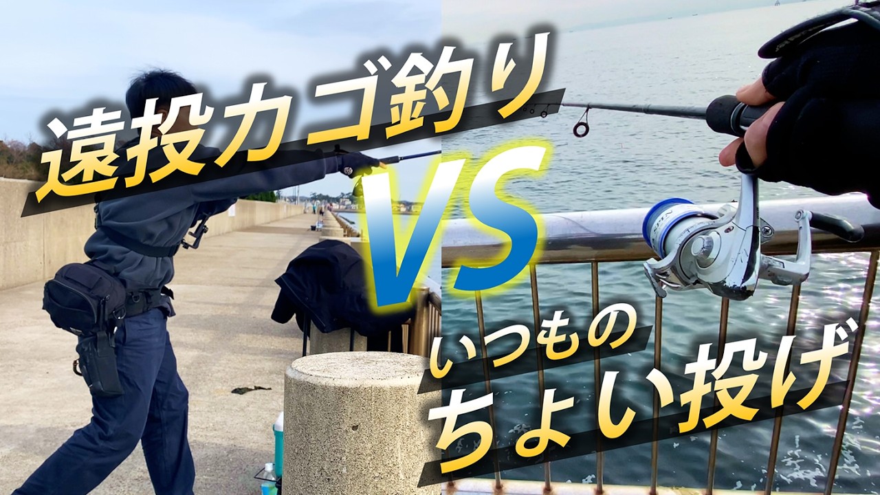 遠投カゴ釣りVSいつものちょい投げ | 果たして今回の釣果は!?まさかのモノが | 知多半島 | カゴ釣り