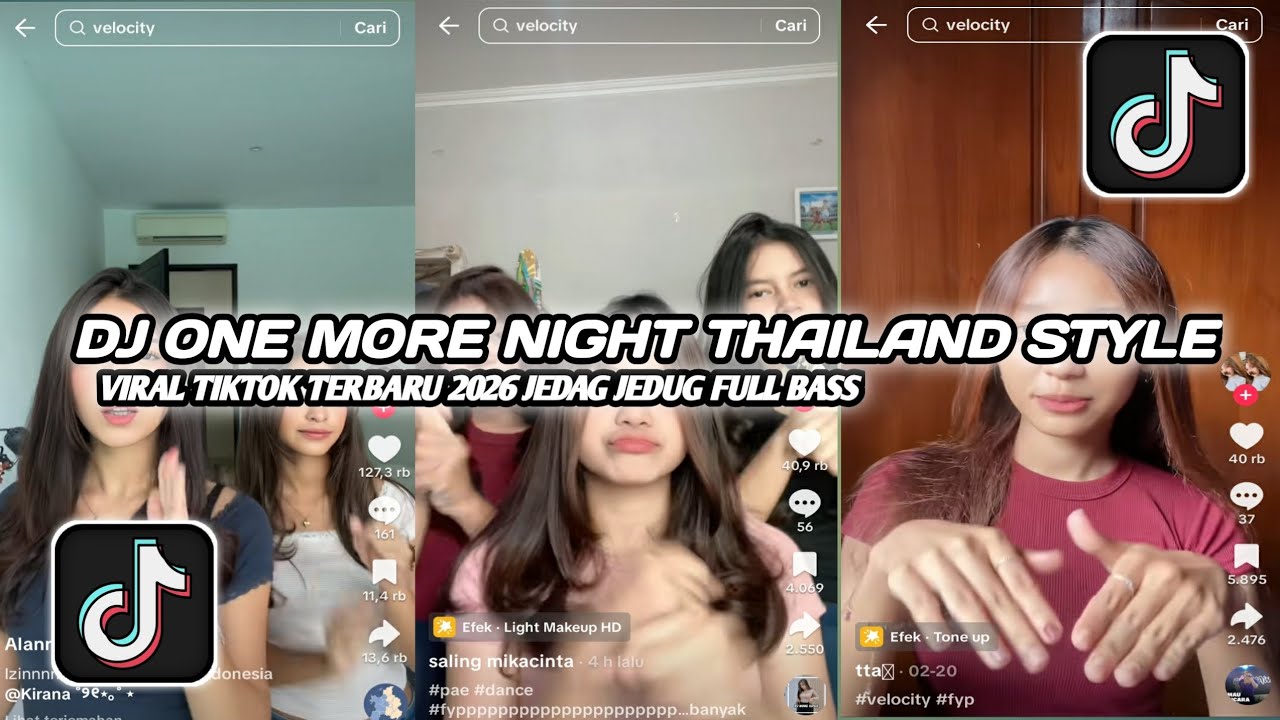 DJ ONE MORE NIGHT THAILAND | VIRAL TIKTOK TERBARU 2026 JEDAG JEDUG FULL BASS REMIX TERBARU