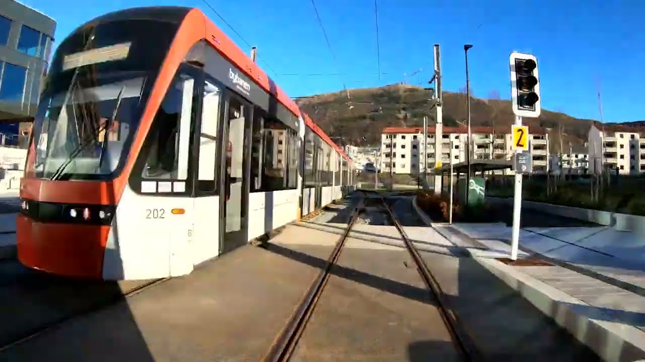 Bybanen Bergen line 2 - Fyllingsdalen to City center (Fast version)