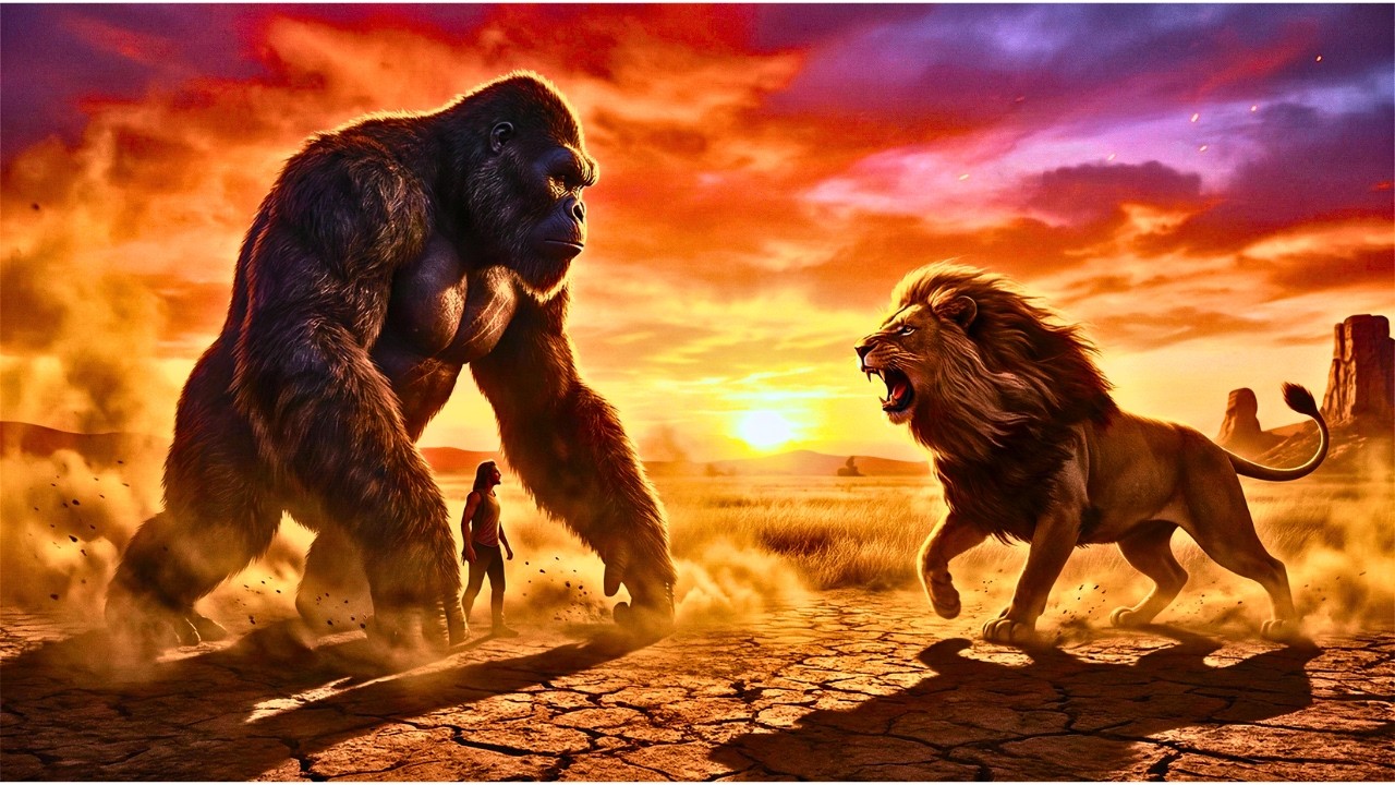 King Kong vs Lion King – Epic Battle: Kong Saves Puppy From the Lion King | King Kong Movie