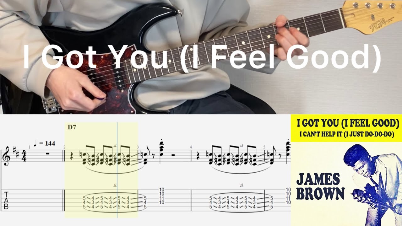 James Brown - I Got You (I Feel Good) (guitar cover with tabs & chords)