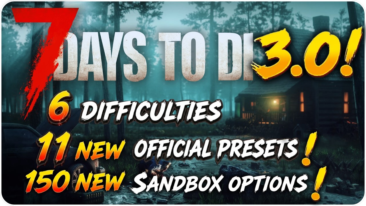 EPIC UPDATE! Is this the best update EVER? New presets & 150 sandbox options?! | 7 Days to Die v3.0