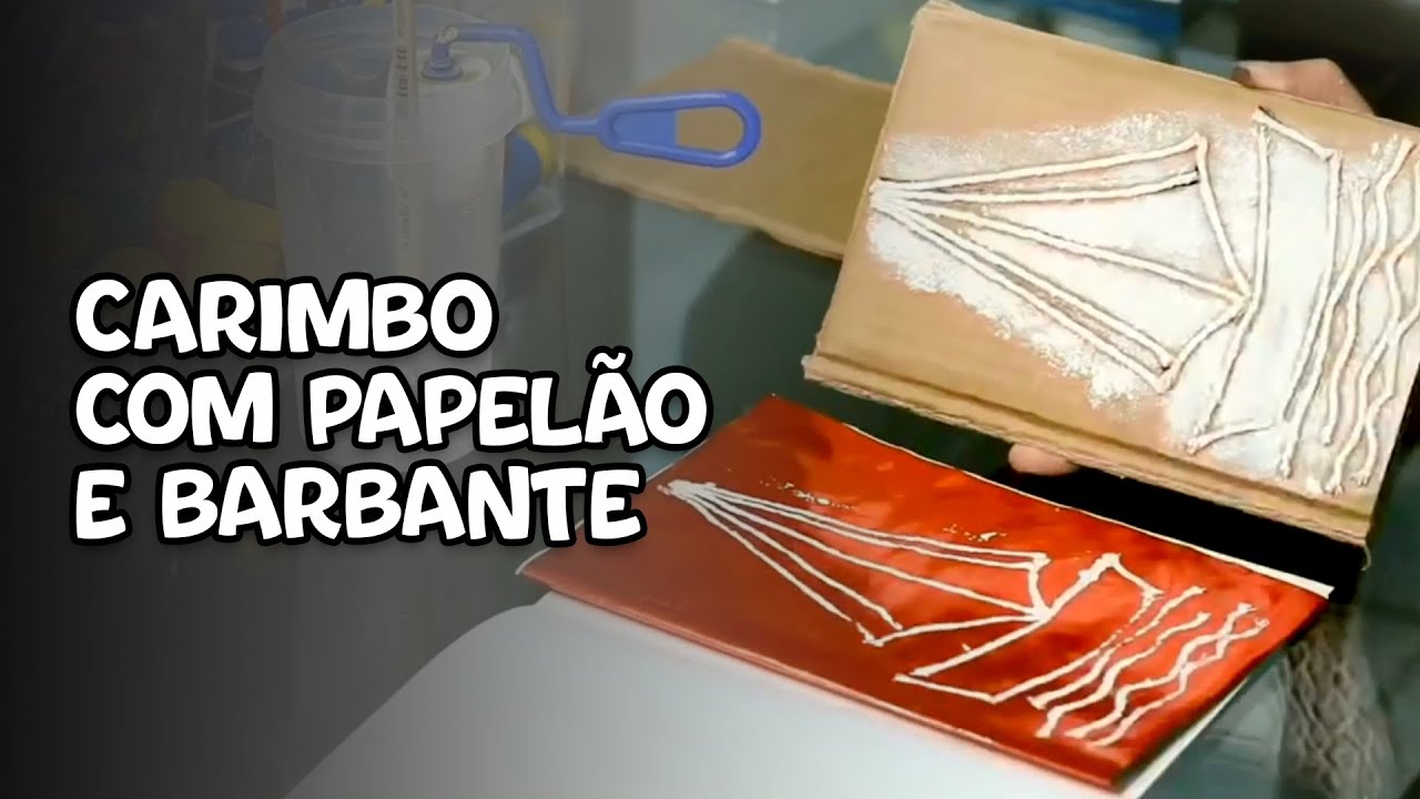 COMO FAZER CARIMBO | Aprenda a fazer carimbo com papelão e barbante