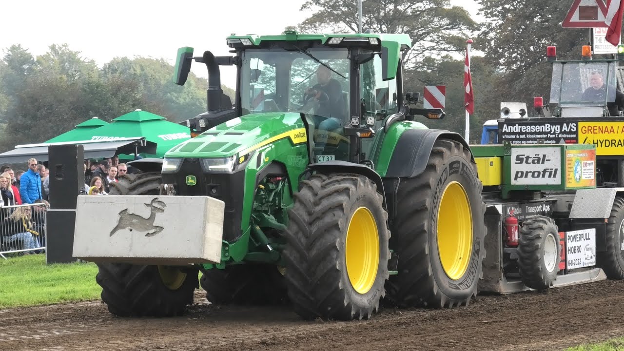 John deere 8R 410, Tractor Pulling/Traktortræk. 4K. 2021