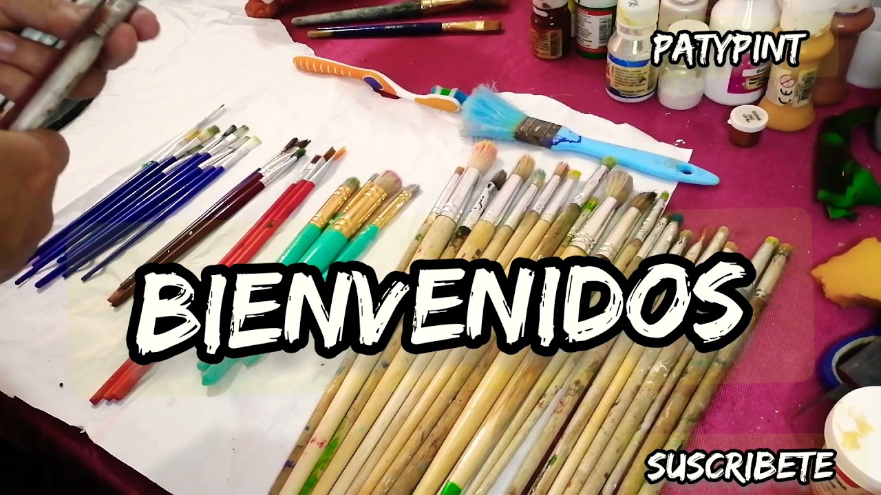 Clases de pinceles 🤩pinturas, lijas, esponjas, todo a la hora de pintar