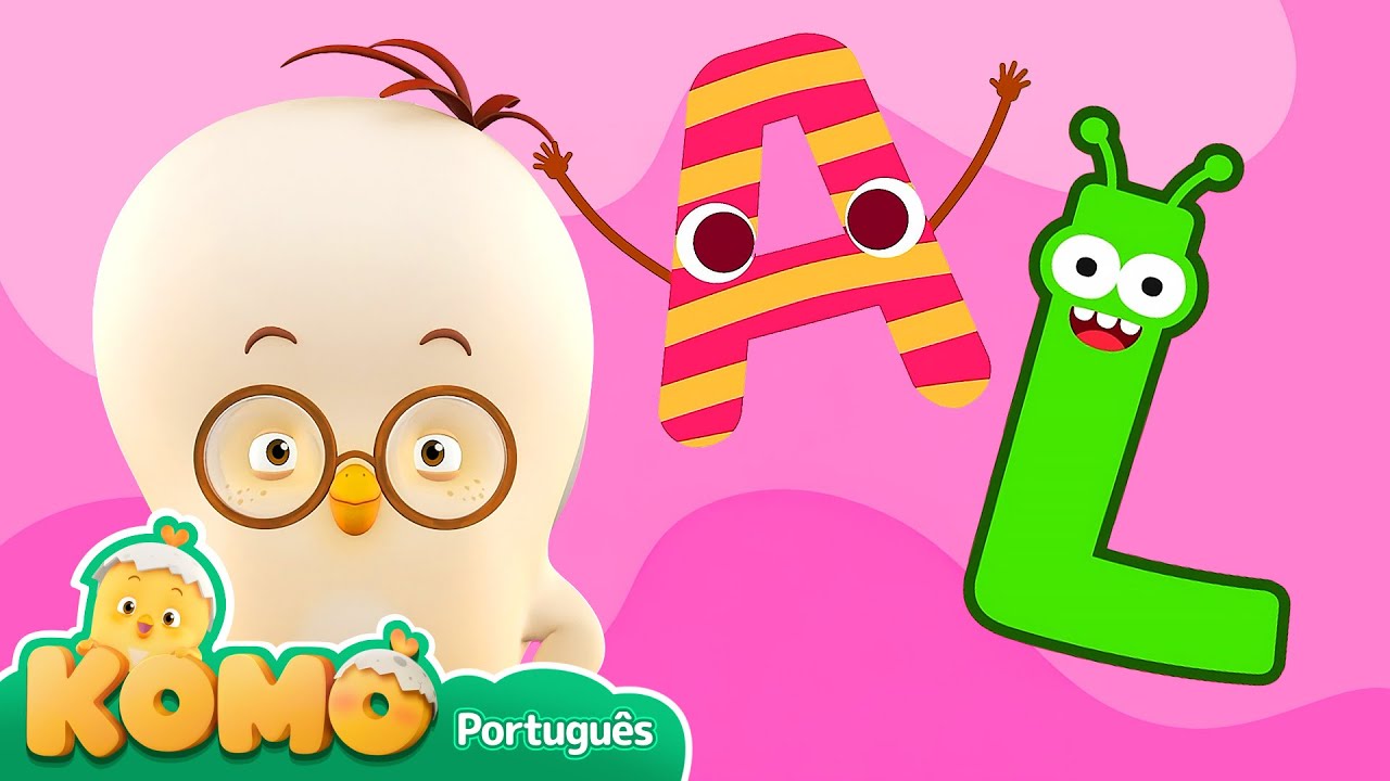 Alfabeto+Fonética A~L | Komo e Inglês | Komo, O Pintinho Carinhoso - Animação