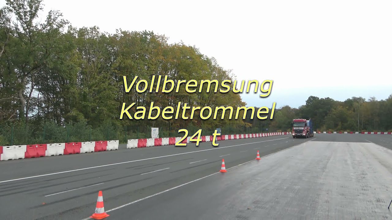 Fahrdynamische Untersuchung - Vollbremsung 24t
