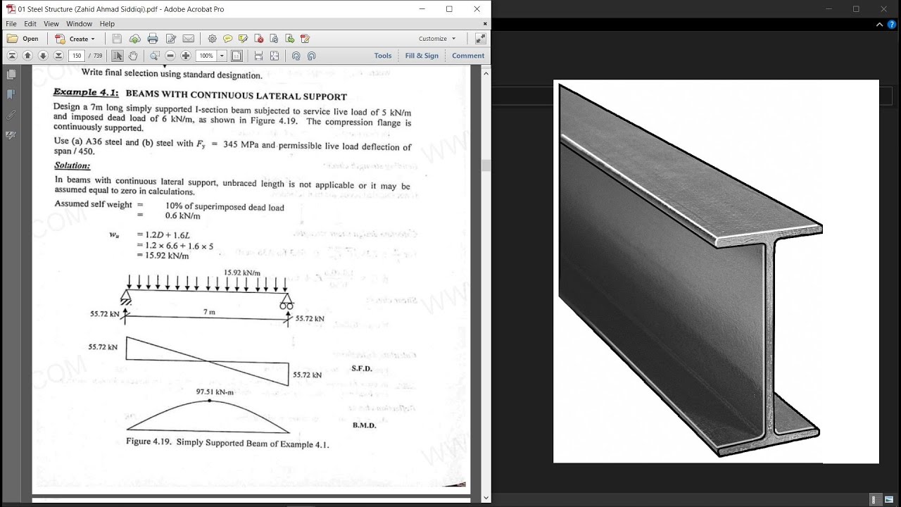 Steel Beam Design Example | Part 4 | Steel Structures
