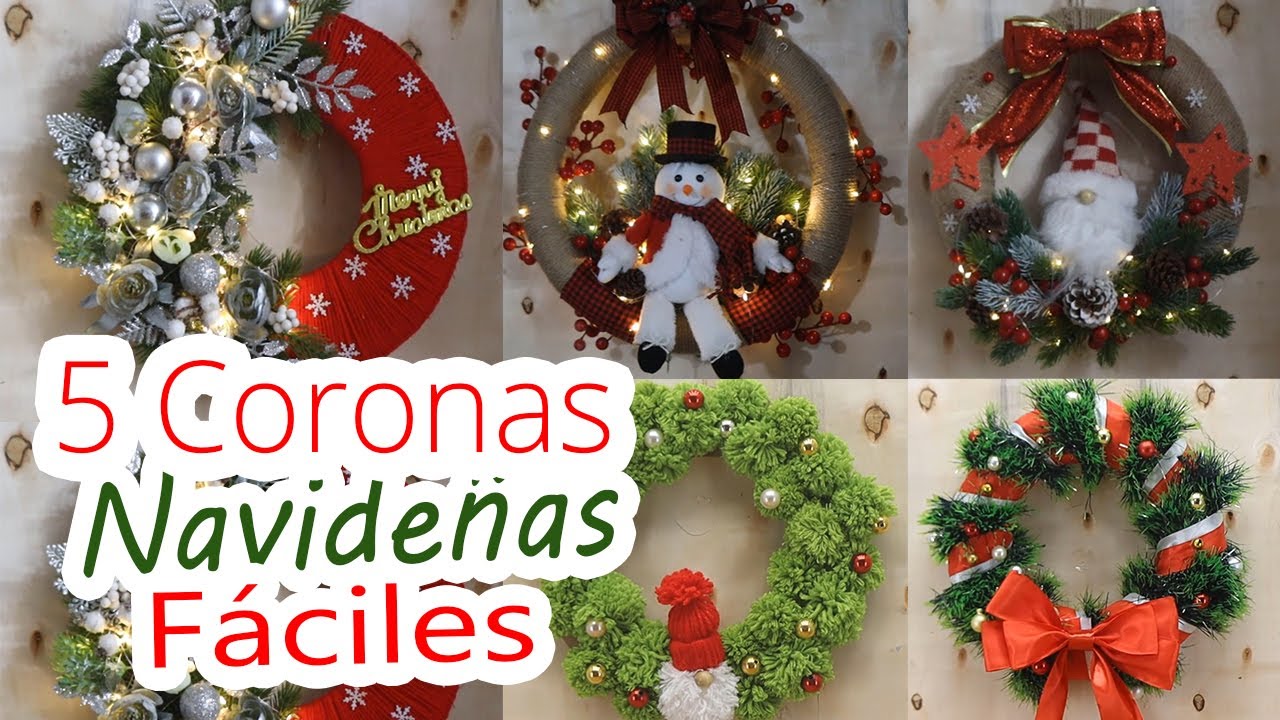 5 Ideas Fáciles Para Hacer Coronas Navideñas