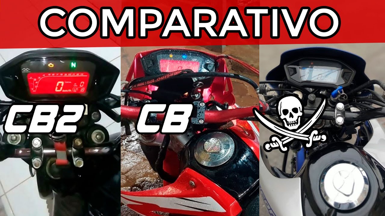 CB1, CB2 E Pirata - comparativo detalhes do painel digital universal estilo cb