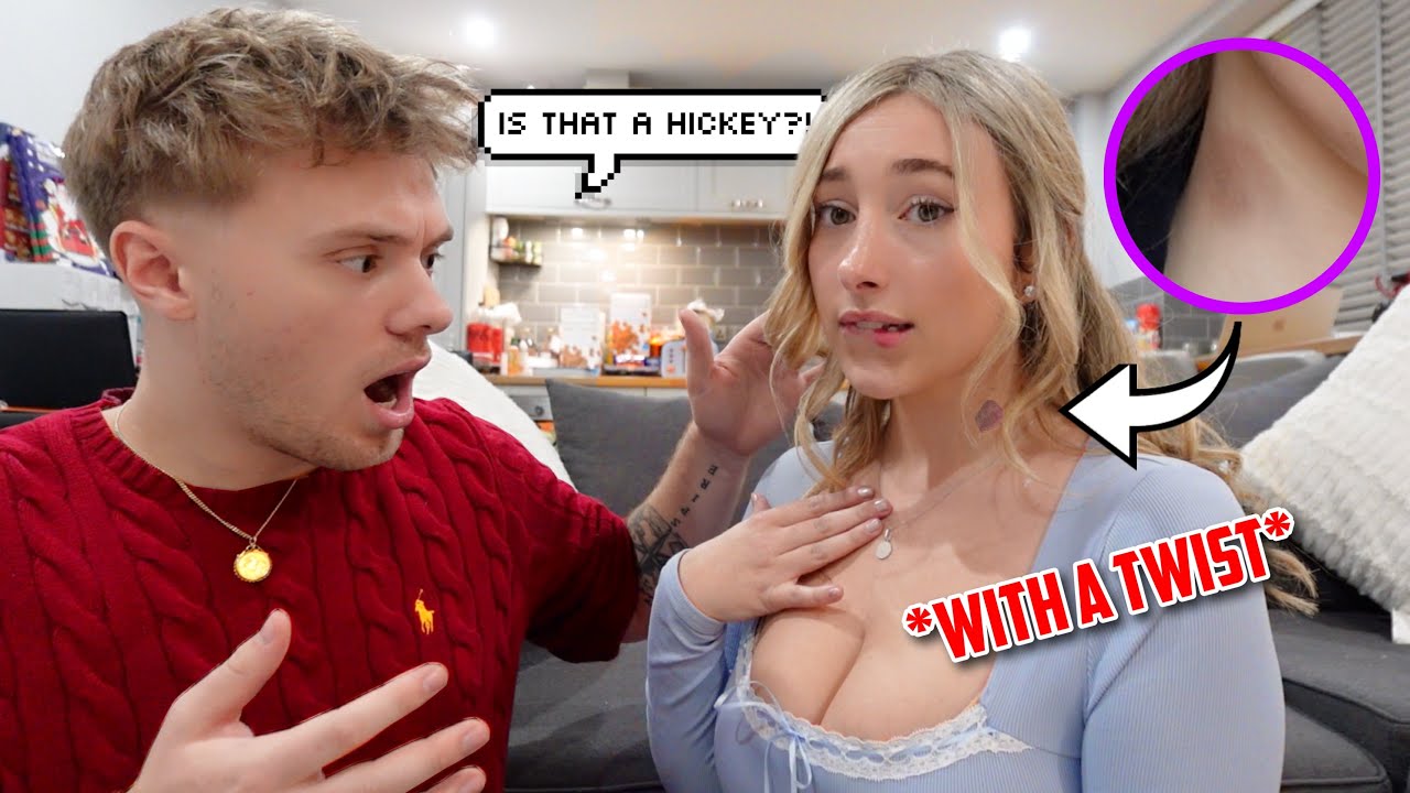 HICKEY PRANK ON FIANCE!! (UNEXPECTED REACTION) *He freaks out*